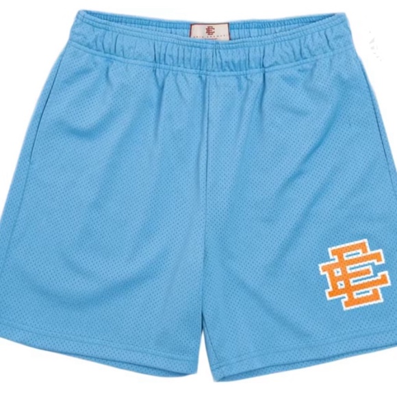 Eric Emanuel Blue, Orange, White Netted Shorts